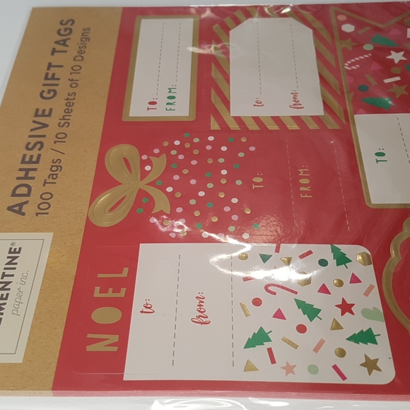 🎅🏼100 Stickers Gift Tags (10 Sheets) - Picture 3 of 9